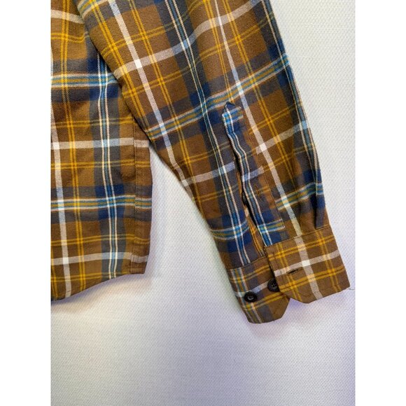 Marmot Mens Marmot Plaid Button-Up Shirt Medium Yellow Brown - Picture 12 of 14
